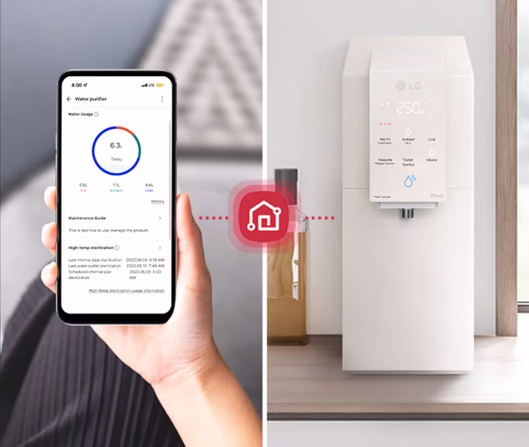 Control LG PuriCare Objet Collection from the LG ThinQ app
