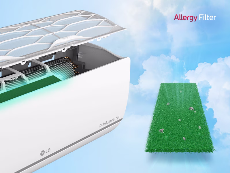 Allergy Filter BAF Approved LG DUALCOOL Dual Inverter Premium
