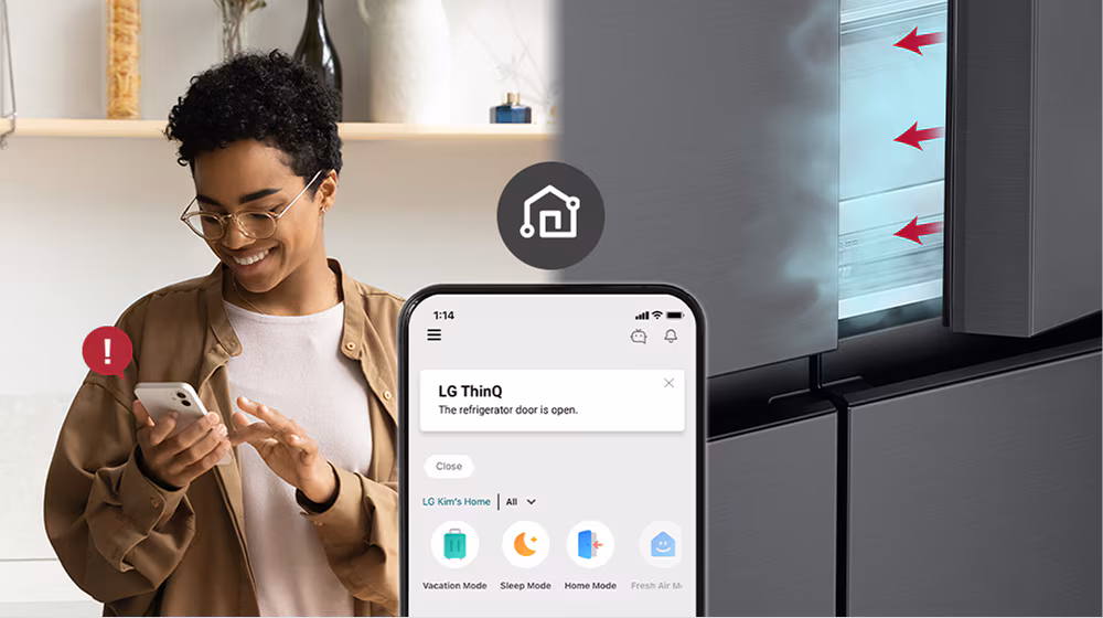 LG ThinQ Open Door Alert LG Multi-Door 665L