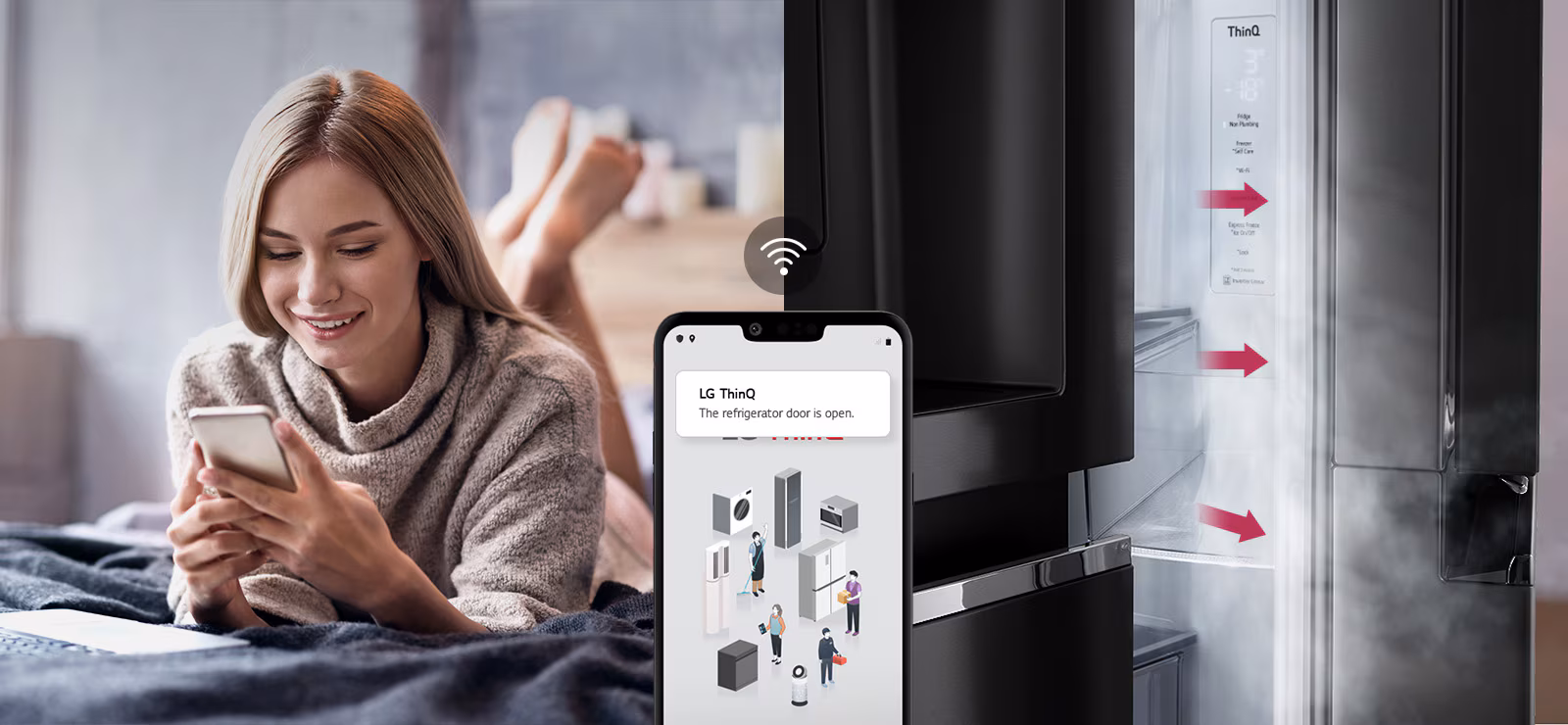 Smart Alert LG Side-by-Side 635L