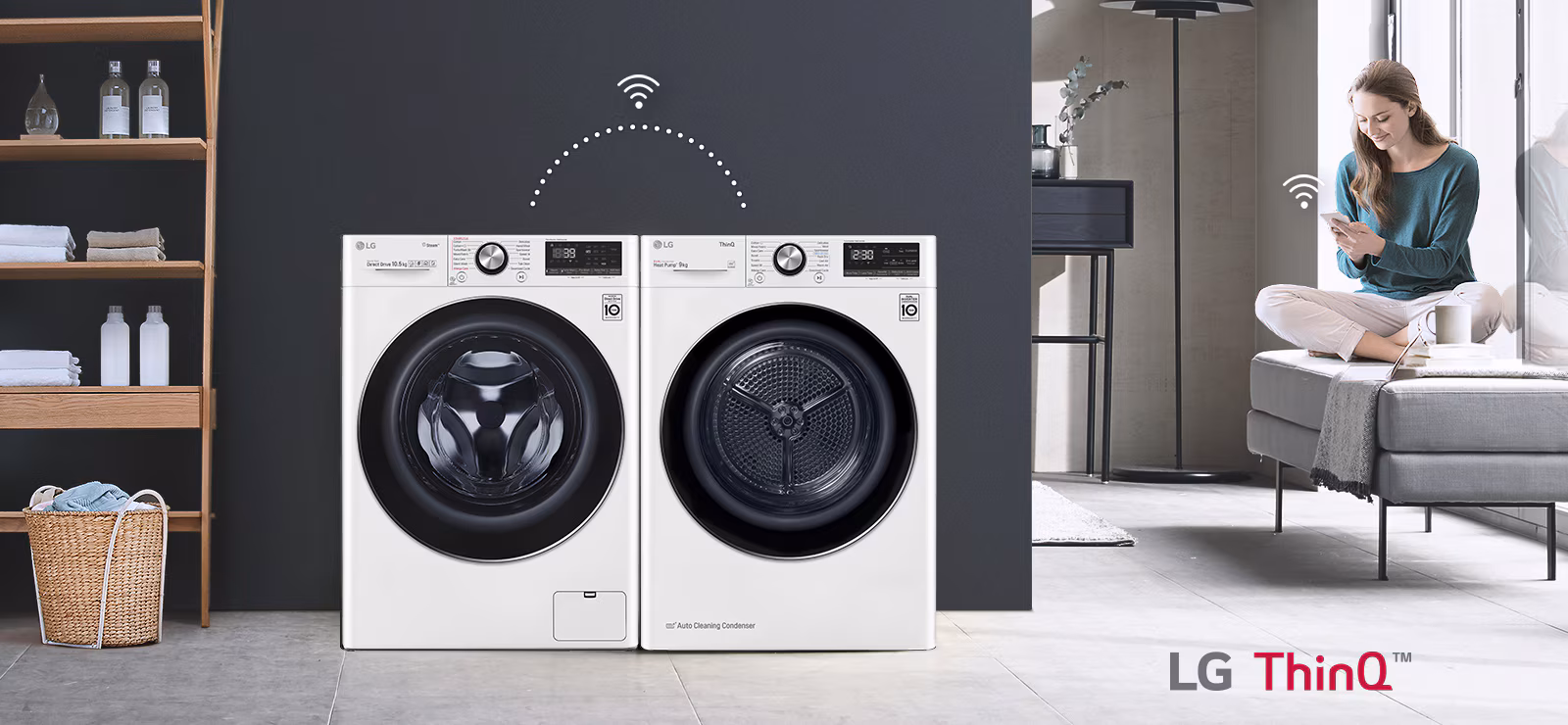 Smart Pairing LG ThinQ untuk LG Dryer 9kg