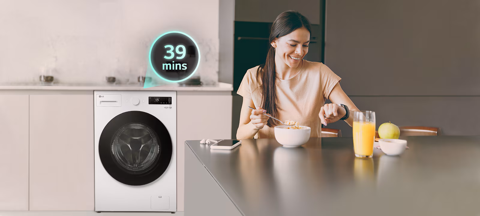 TurboWash 360 LG Front Load Washer 20kg