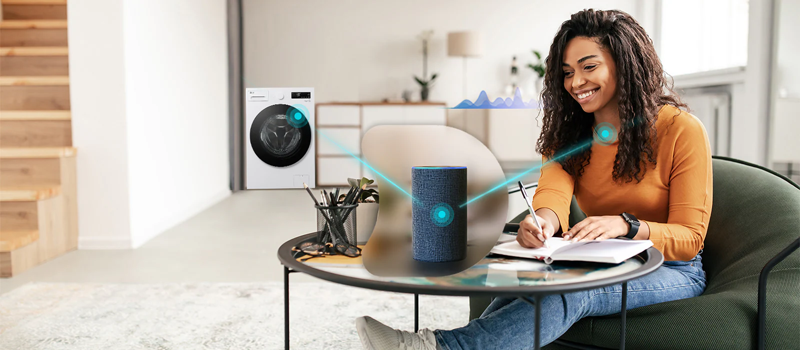 Kawalan suara LG ThinQ untuk LG Front Load Washer 20kg
