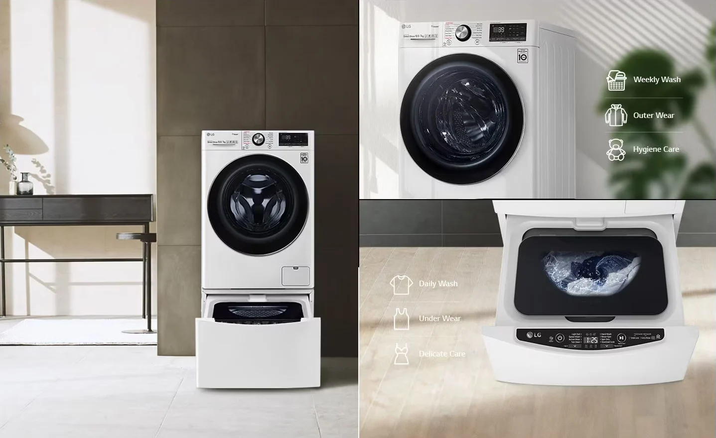 Serasi TWINWash Mini LG Front Load Washer 10.5kg