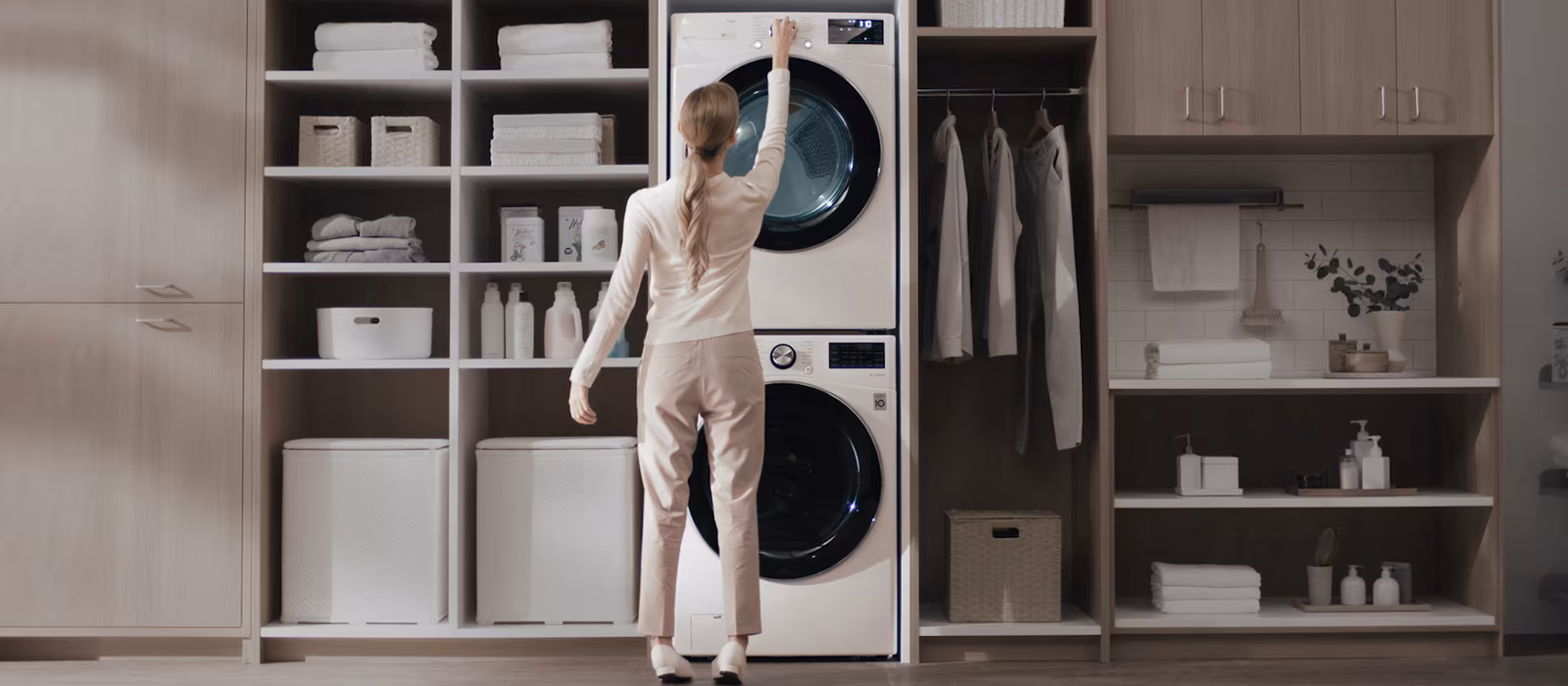 Conventional Stacked Washer and Dryer