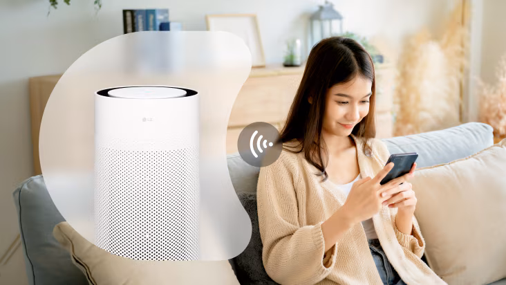LG ThinQ kawalan jauh LG PuriCare AeroHit