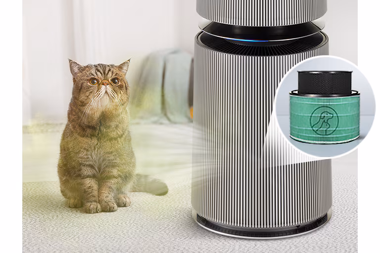 Filter photocatalytic kurangkan bau haiwan LG PuriCare 360 Alpha Pet Double