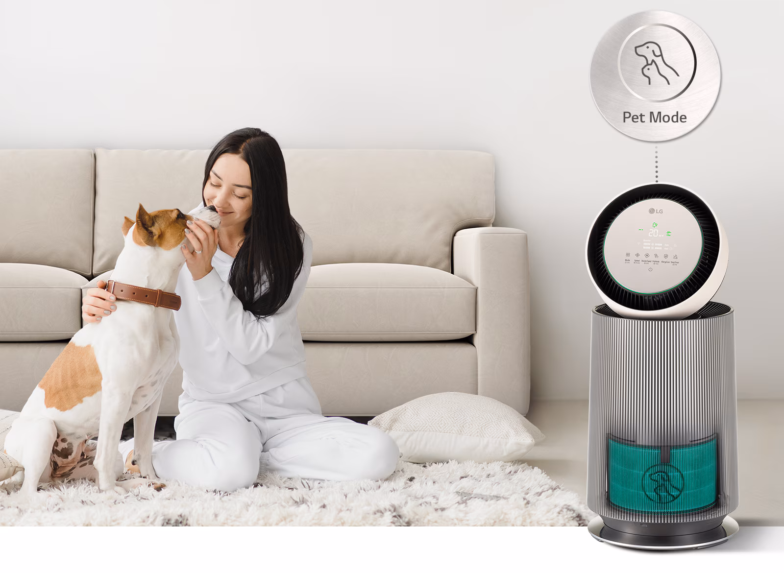 Pet Care keluarga bersama kucing dan anjing LG PuriCare 360 Alpha Pet