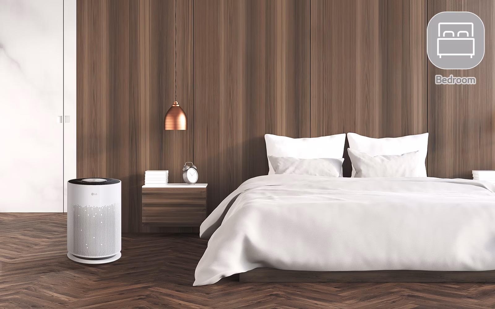 Kompak dalam bilik tidur LG PuriCare 360 HIT