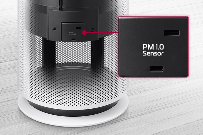 Sensor PM1.0 zarah sangat halus LG PuriCare 360 HIT Brown
