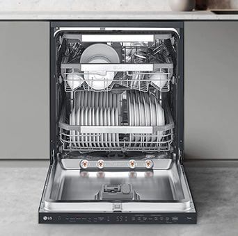Rak fleksibel LG QuadWash Dishwasher Matte Black