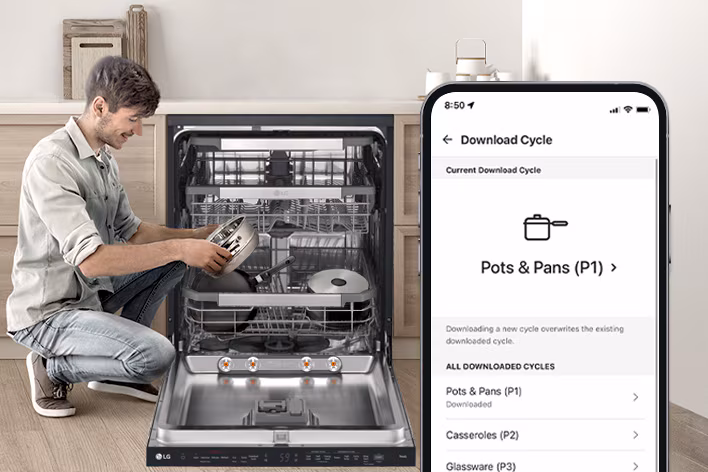Muat turun kitaran LG QuadWash Dishwasher Matte Black