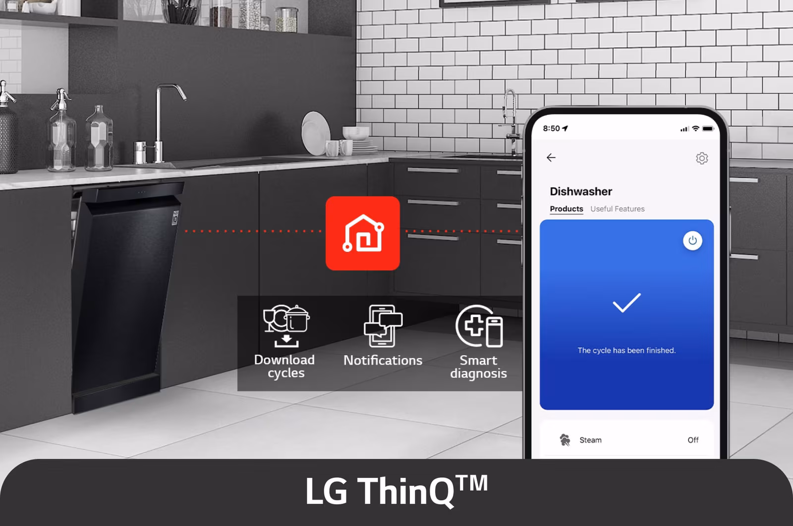 LG QuadWash Dishwasher Matte Black — foto 5