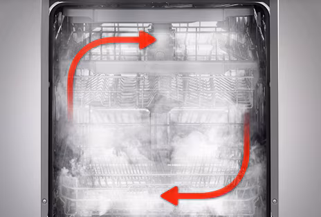Stim sampai setiap penjuru LG QuadWash Dishwasher
