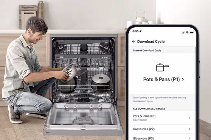 Muat turun kitaran LG QuadWash Dishwasher