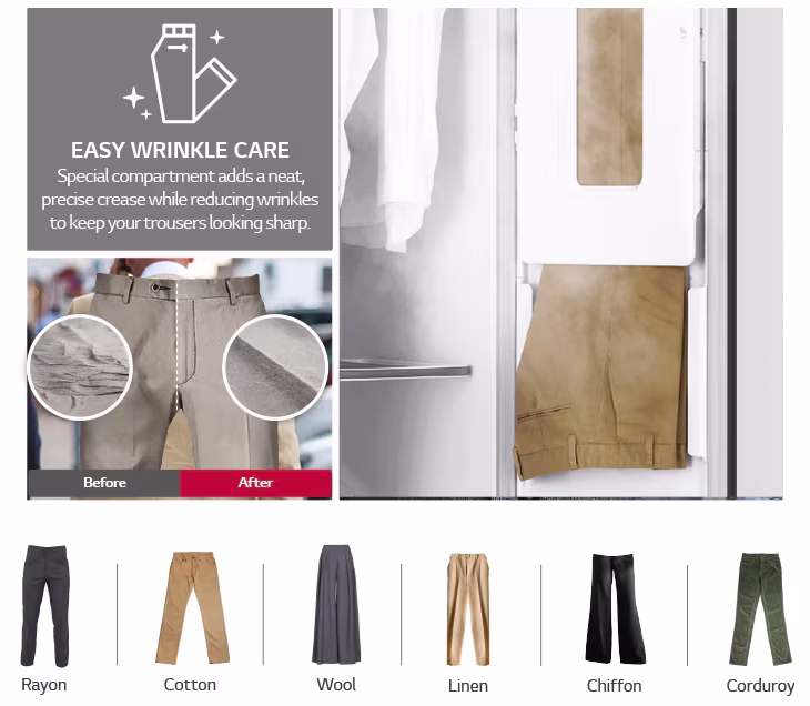 LG Styler Pants Press Mode